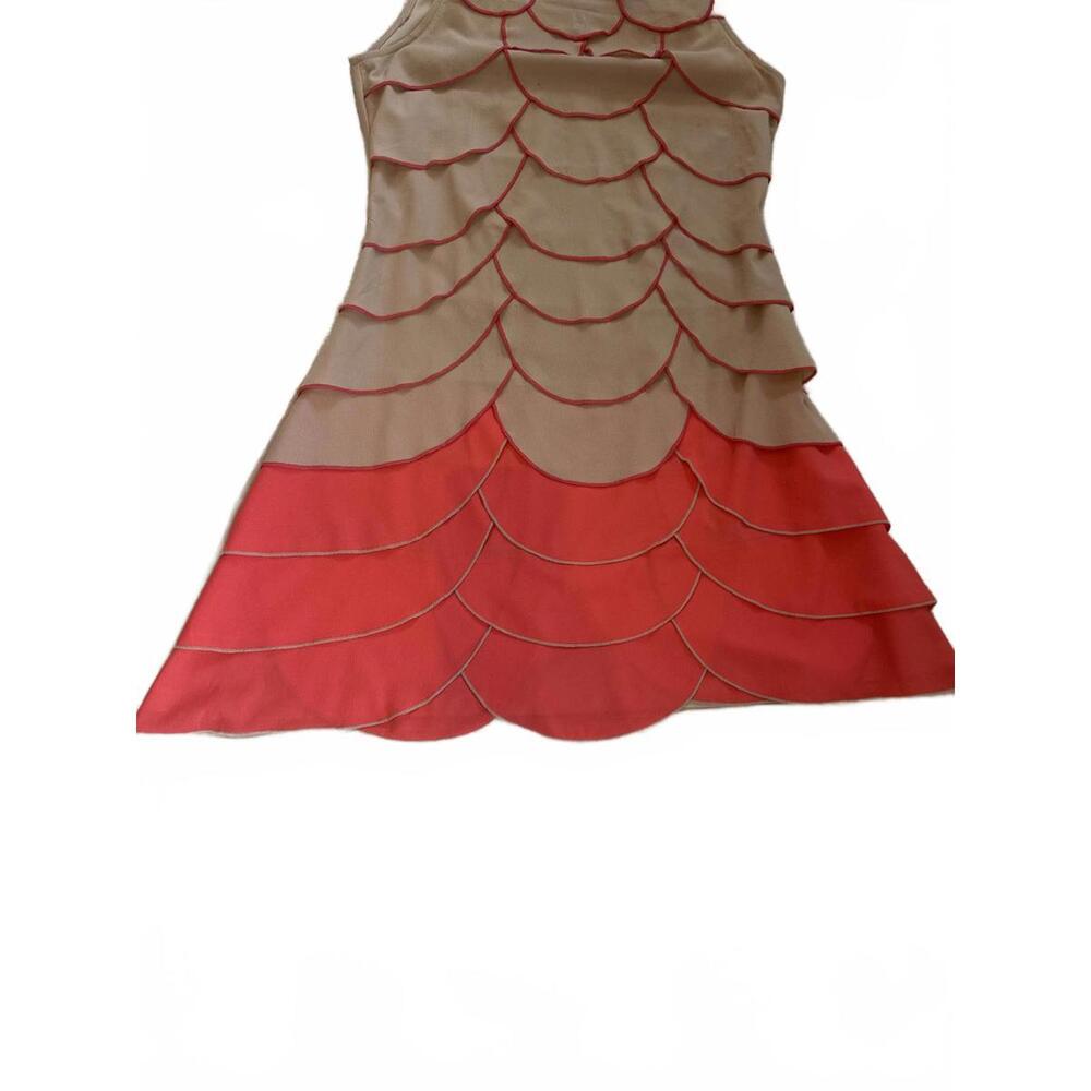 Ryu Peach to Coral Scallop Dress – Size S - Picture 7 of 9